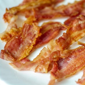 instant pot bacon cooked and plated