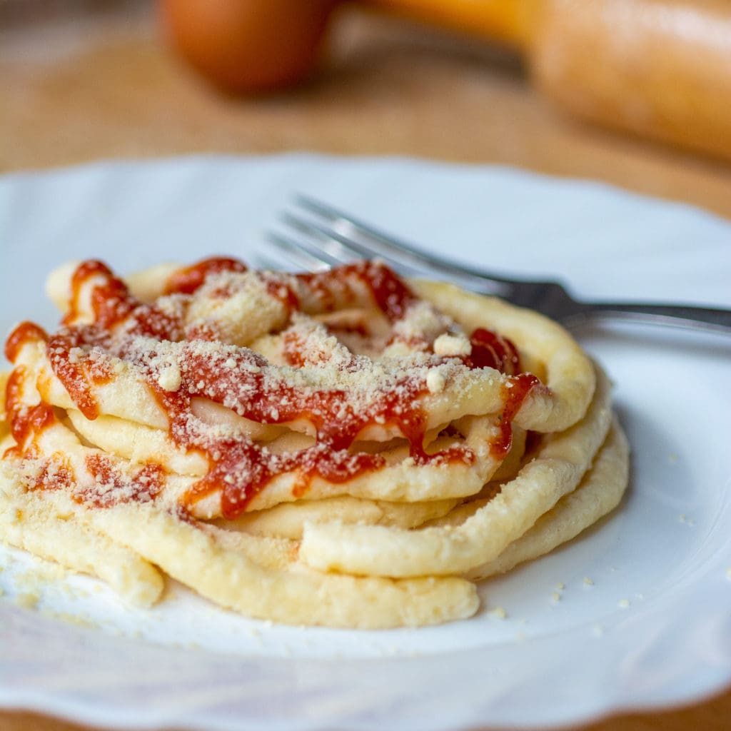 keto egg noodles on a plate