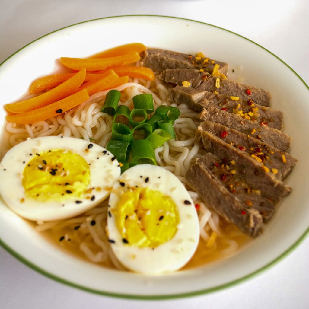 keto ramen in a bowl