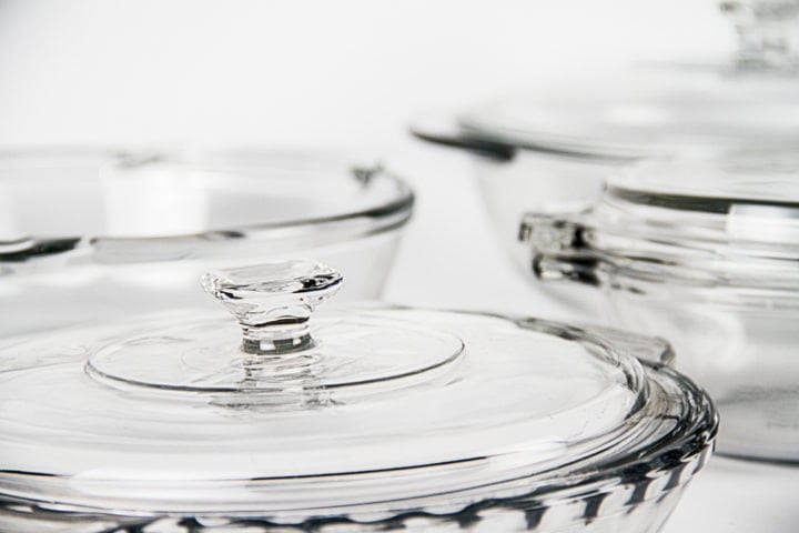 pyrex glassware glass pots with glass lids