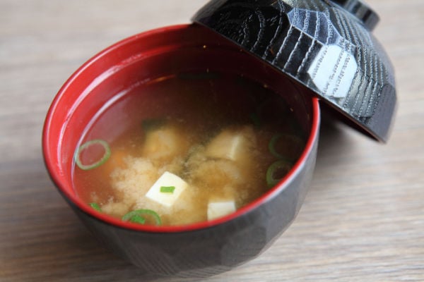Freshly made miso soup