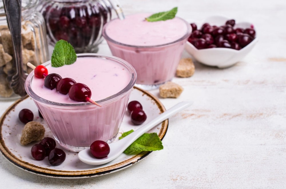 Cranberry Juice Coconut Milk Drink