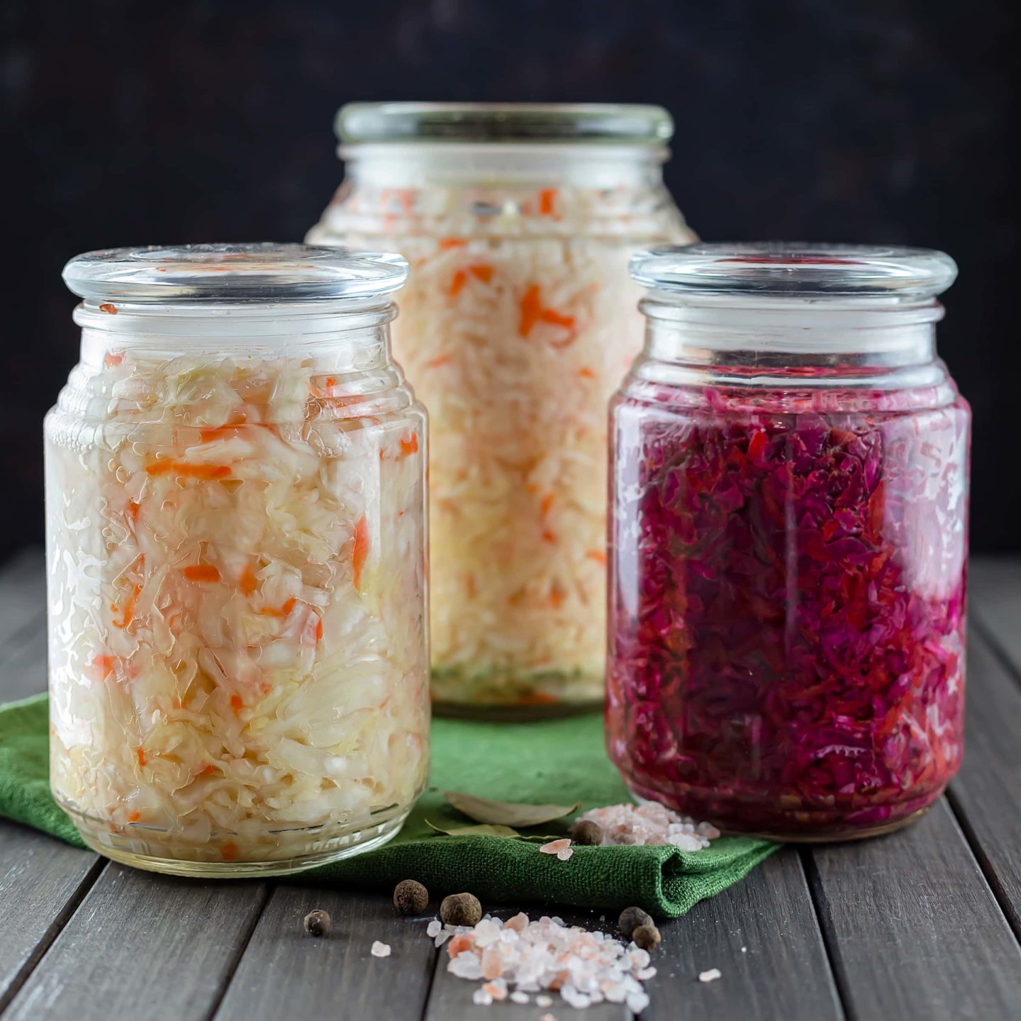 Fermented Cabbage In Jars