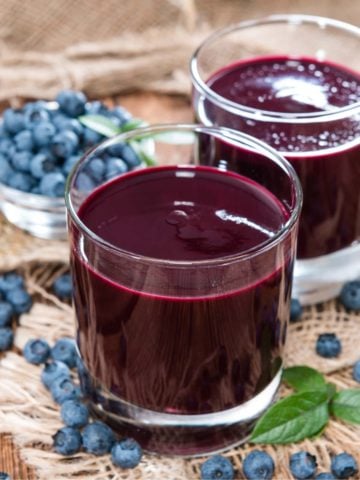 fresh blueberry juice