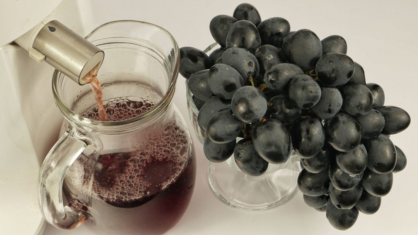 Grape Juice From A Juicer 1