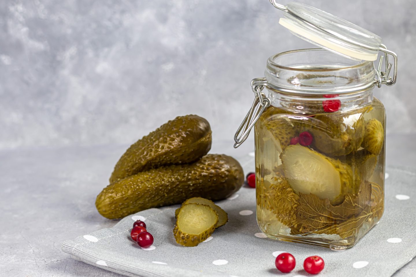 pickles in a jar