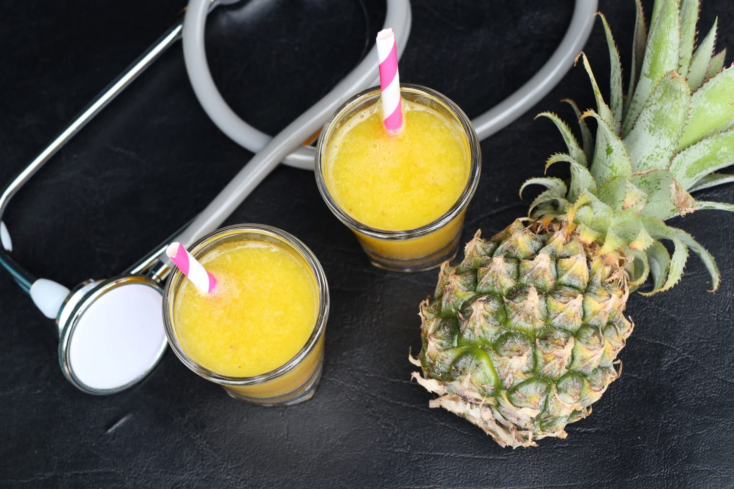 Pineapple Juice With Stethoscope