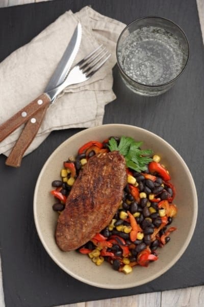 Roasted Turkey WIth Black Beans Salad