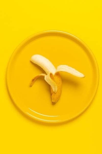 Yellow Banana On Plate