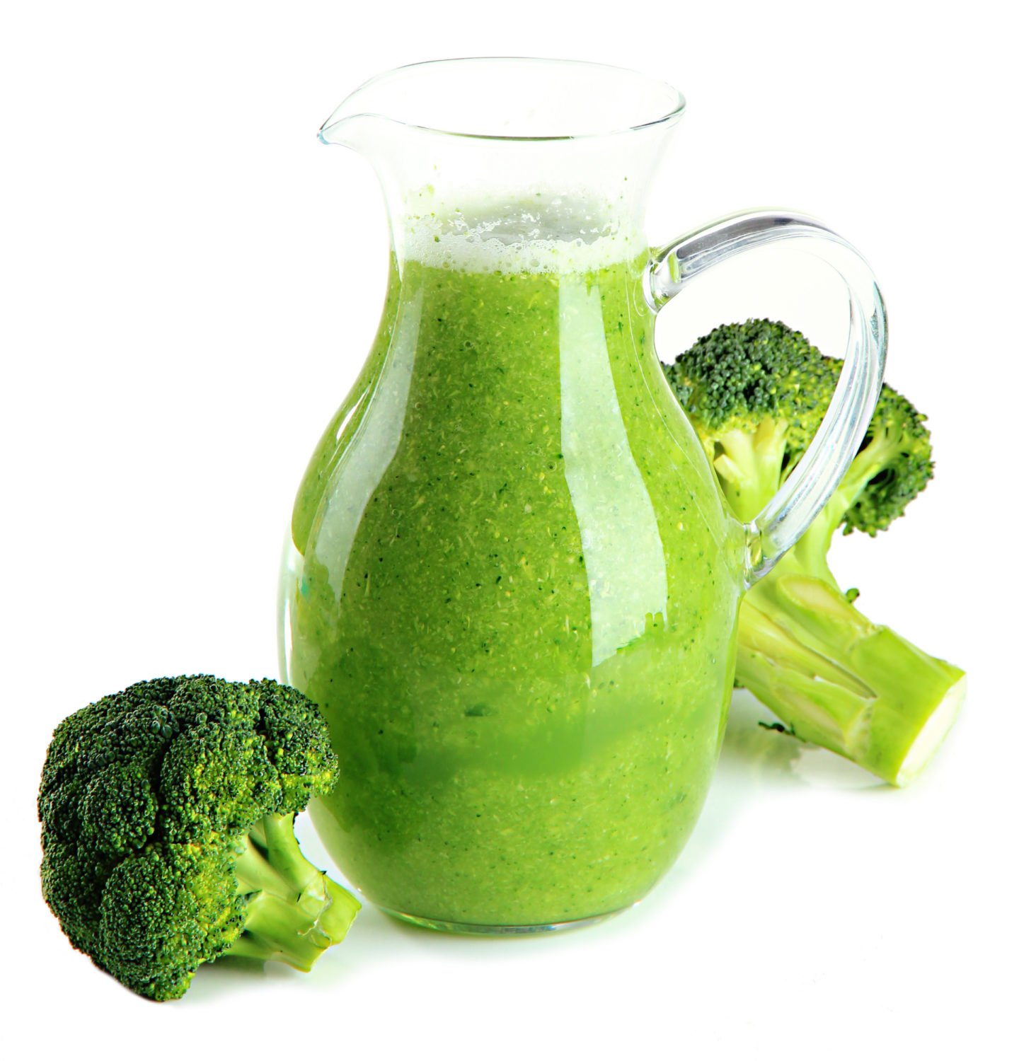 Broccoli Juice In A Pitcher