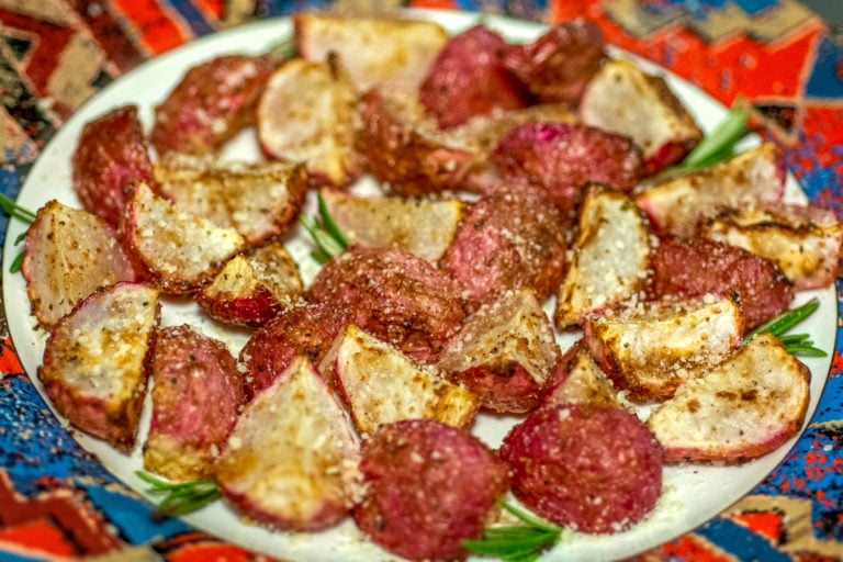 Air Fryer Keto Garlic Parmesan Radishes Tastylicious