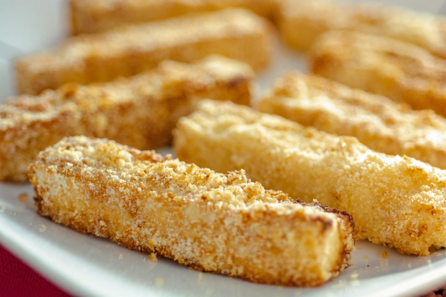 Keto Fried Tofu Sticks Served