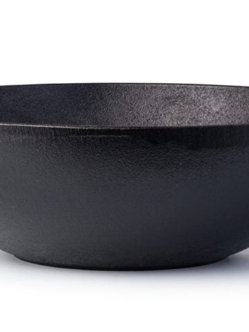 large cast iron wok
