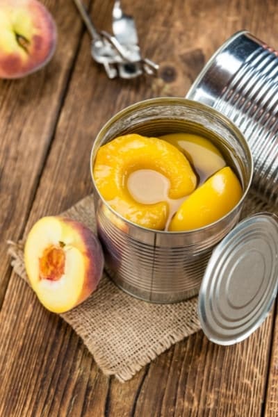 Are canned peaches high in potassium?