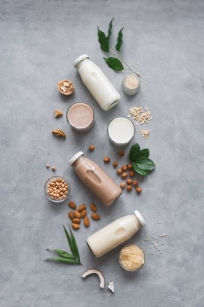 Switch to plant-based types of milk, including almond or coconut milk