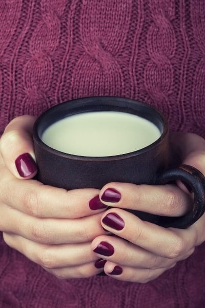 Whether you drink milk cold or warmed-up, it’s high in calcium