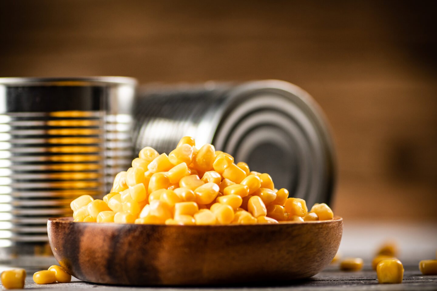 a bowl of canned corn