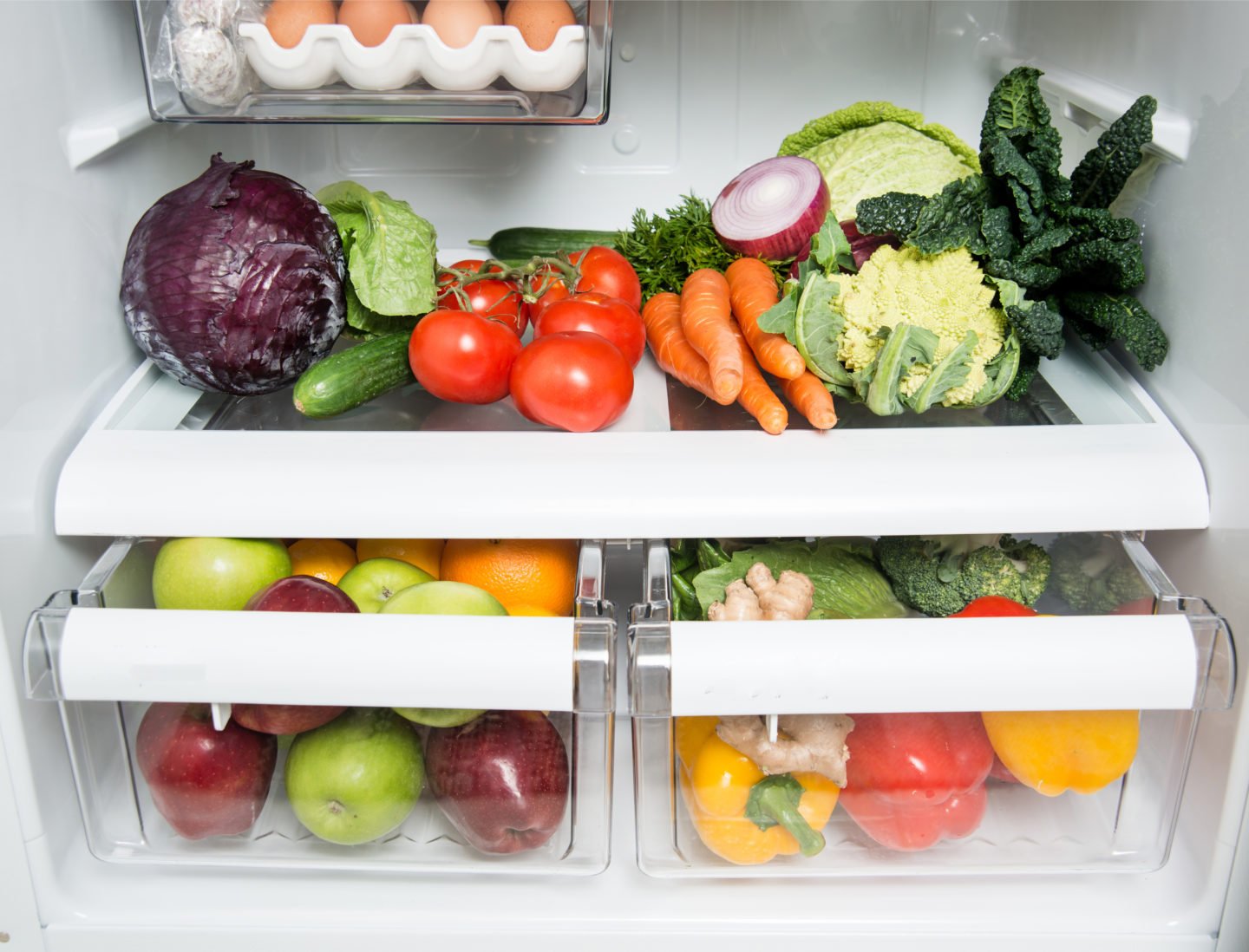 Fresh Fruits In Fridge