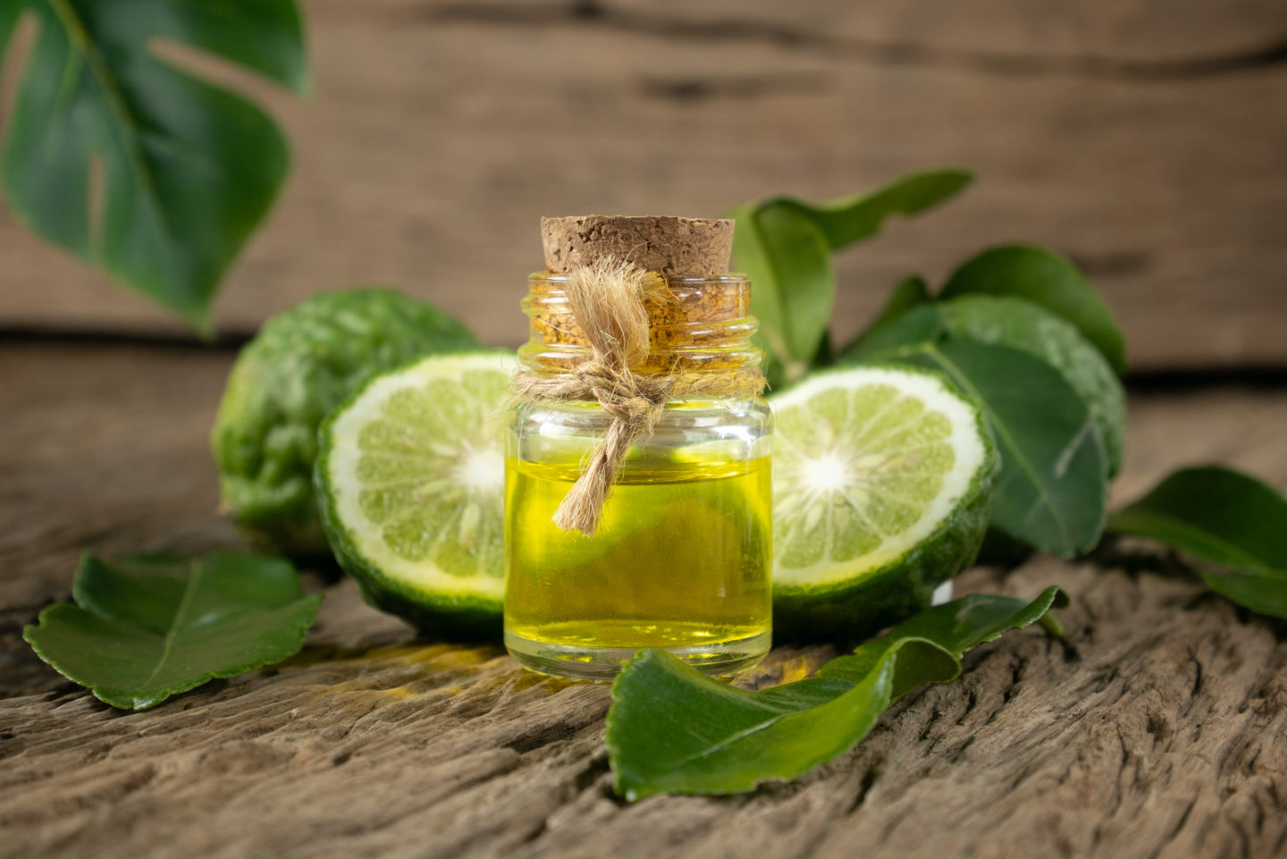 lime extract in glass jar