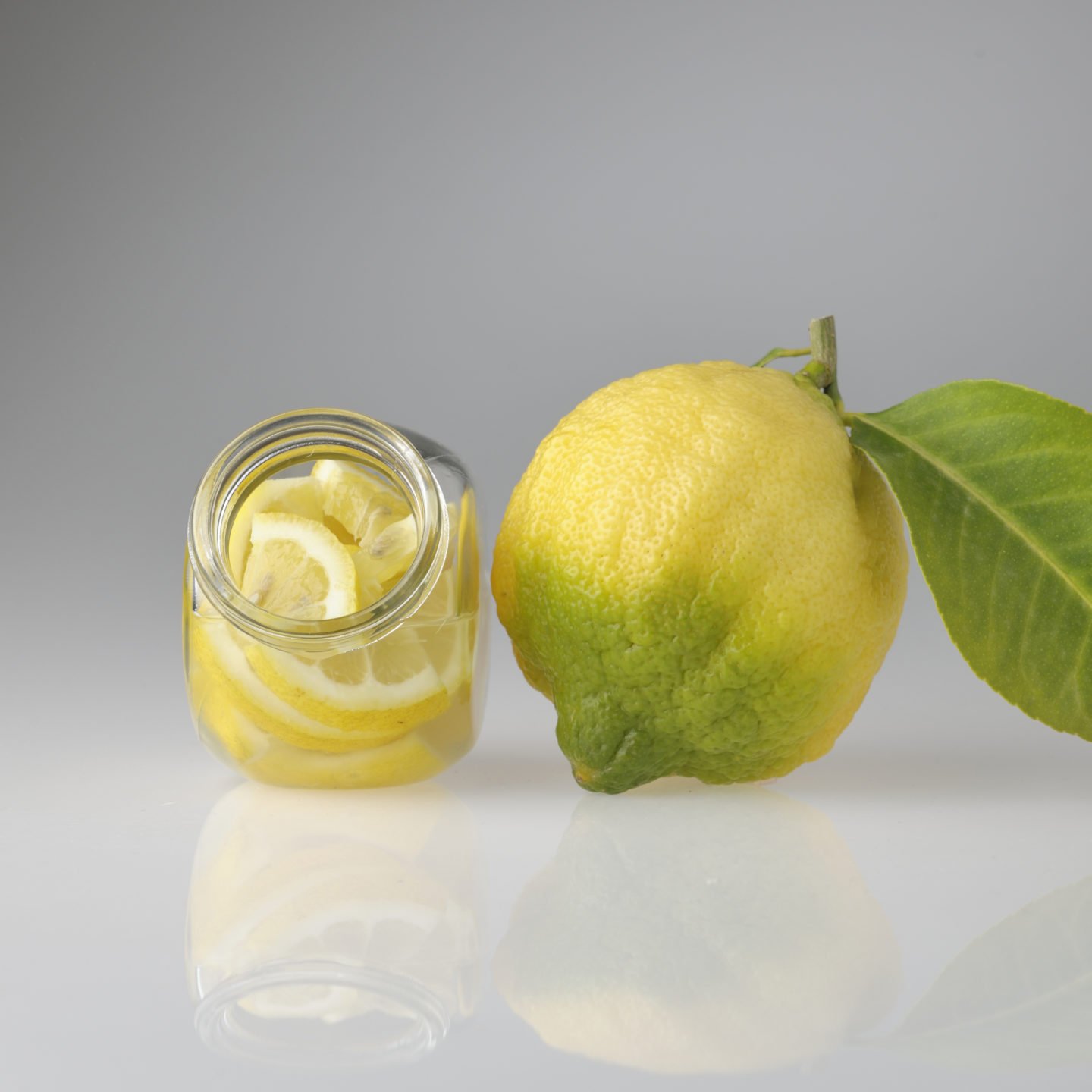 lemon extract in glass jar