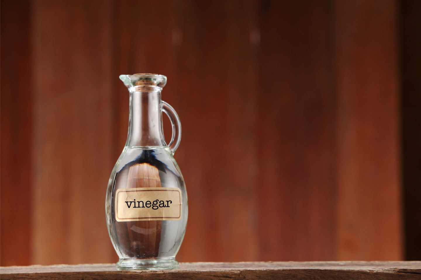 distilled vinegar in small jar