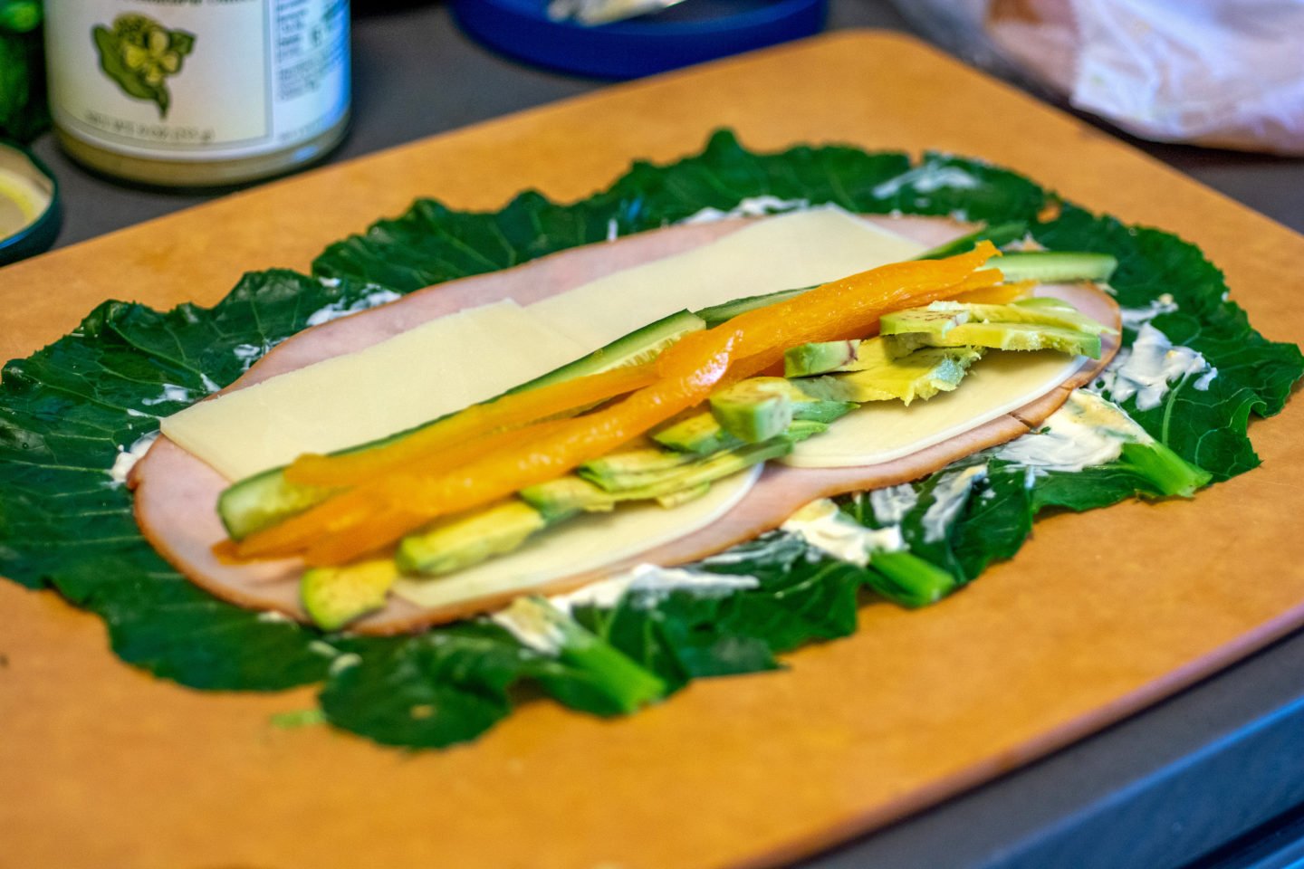 Making Keto Collard Greens Wraps