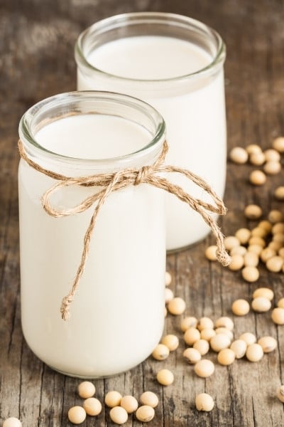 Soy Milk in a Glass Jar