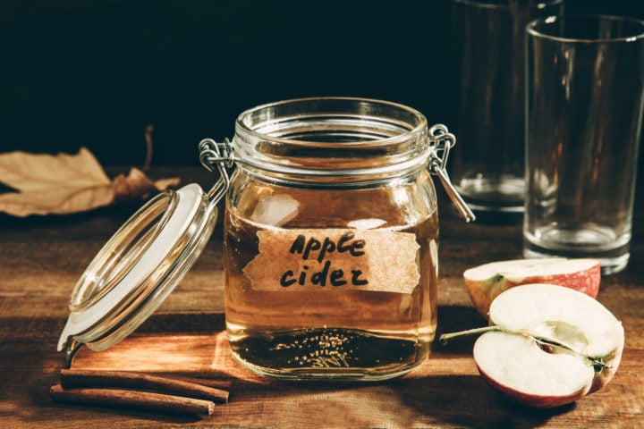apple cider in a jar