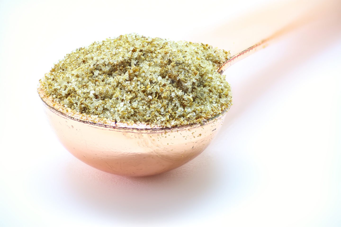 authentic celery salt mix in spoon