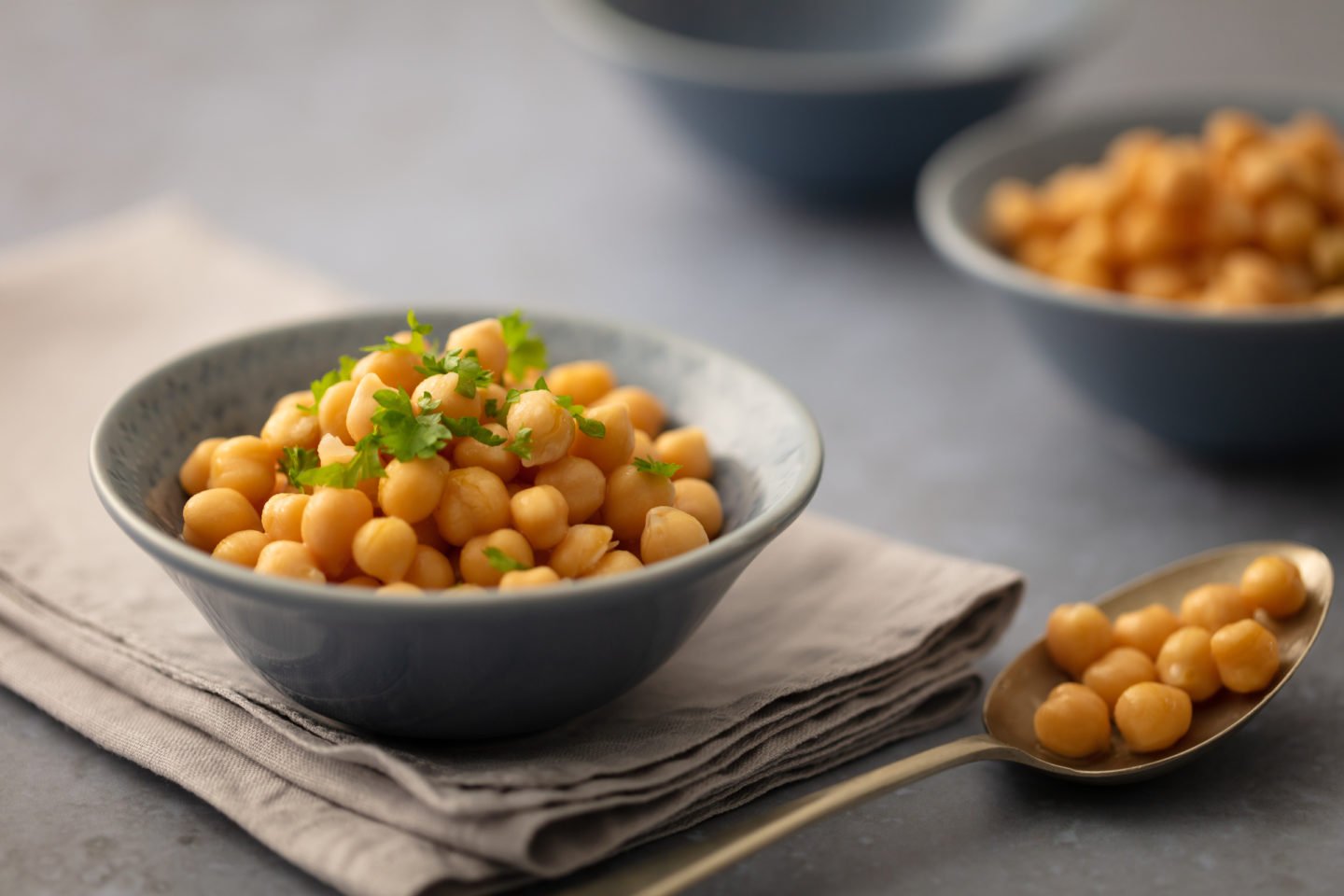 cooked chickpeas in a bowl