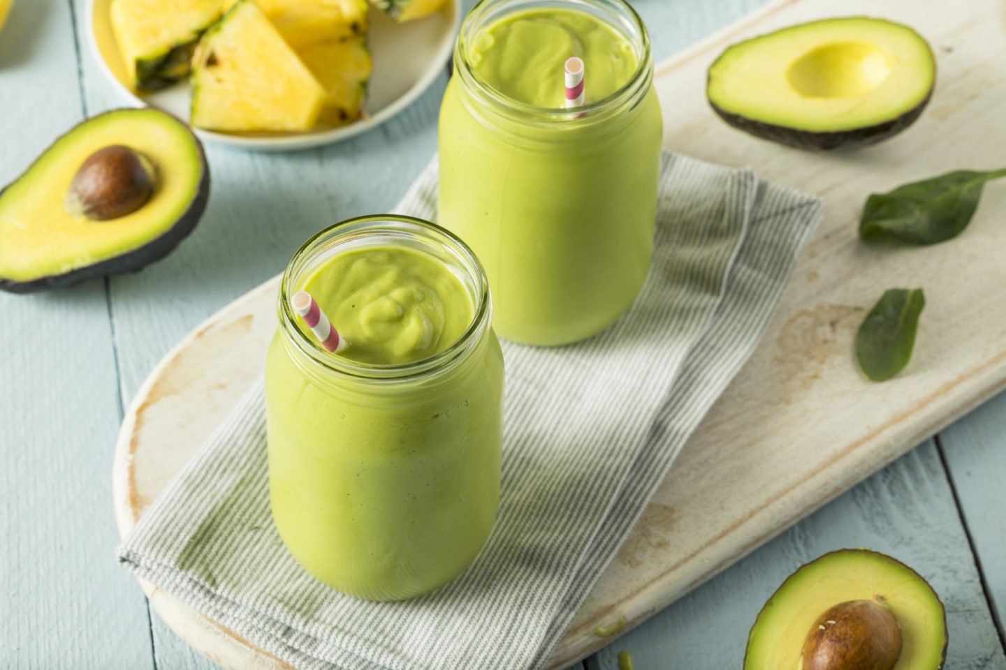 Enzyme Rich Pineapple Avocado Smoothie
