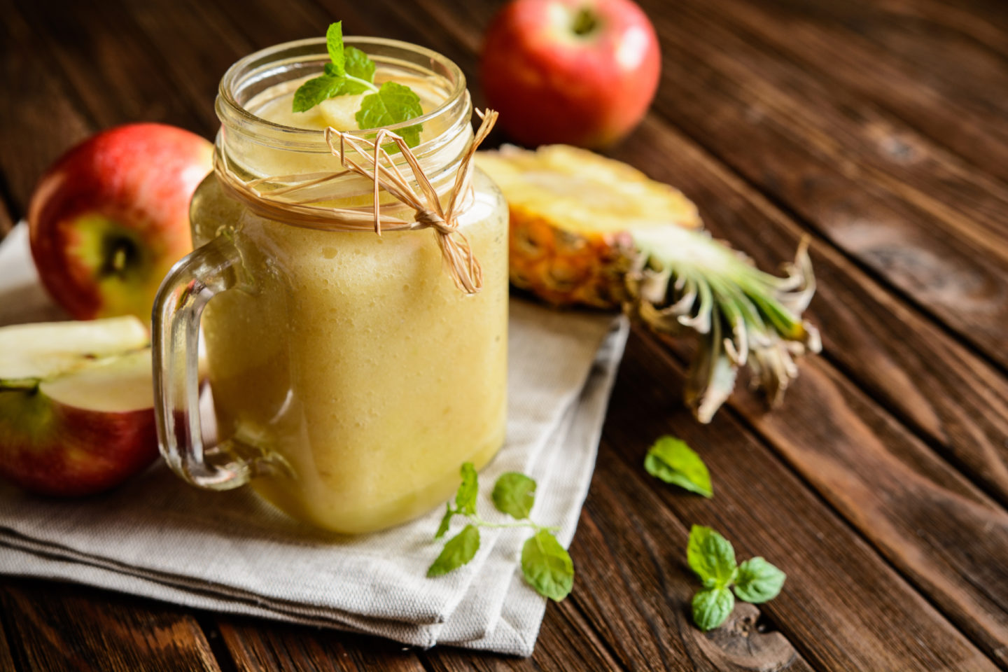 Fiber Rich Pineapple Apple Smoothie