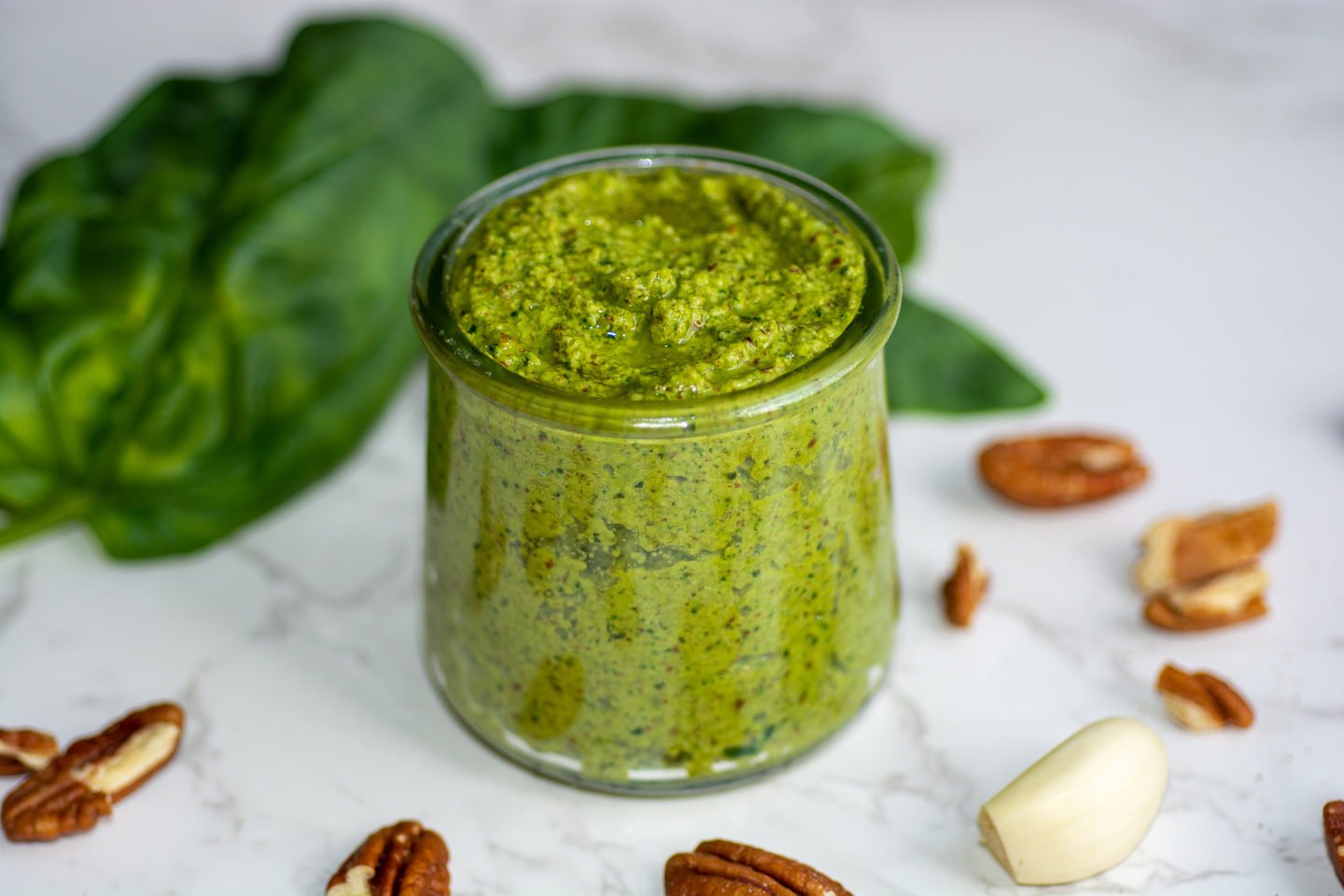 keto pesto in a jar