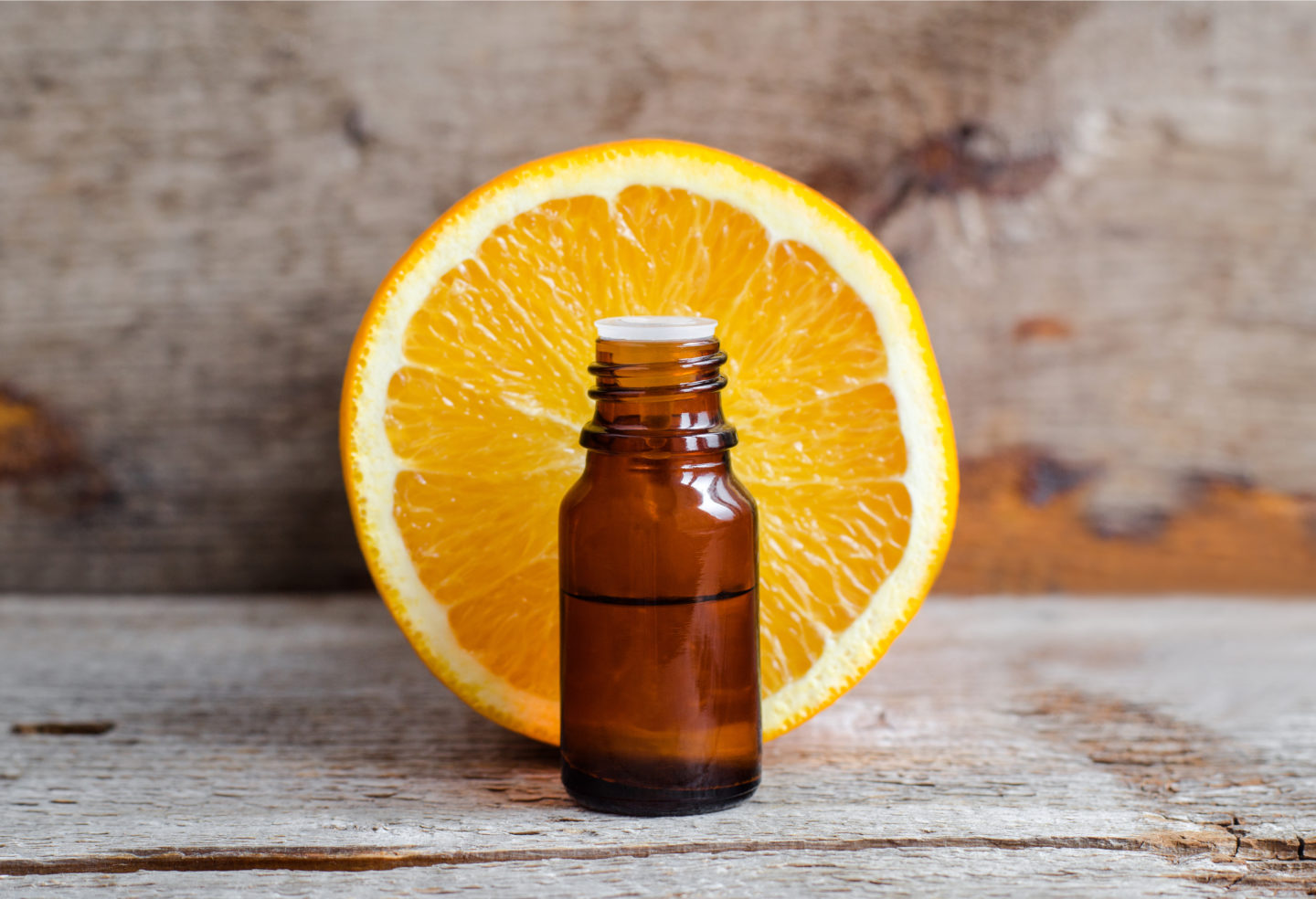 orange extract in small bottle