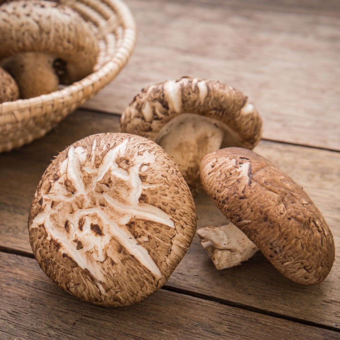 shiitake mushrooms in bowl