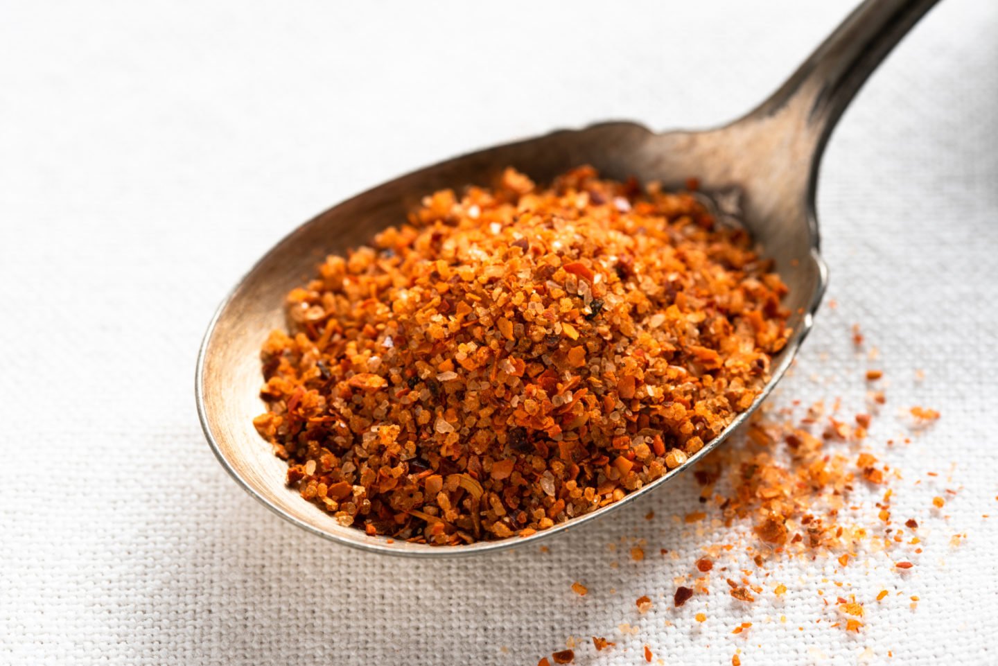 tajin seasoning on a vintage spoon