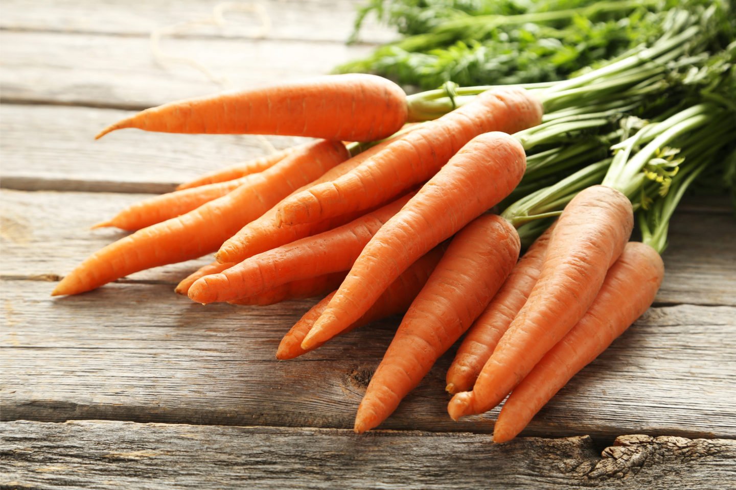 fresh carrots on table
