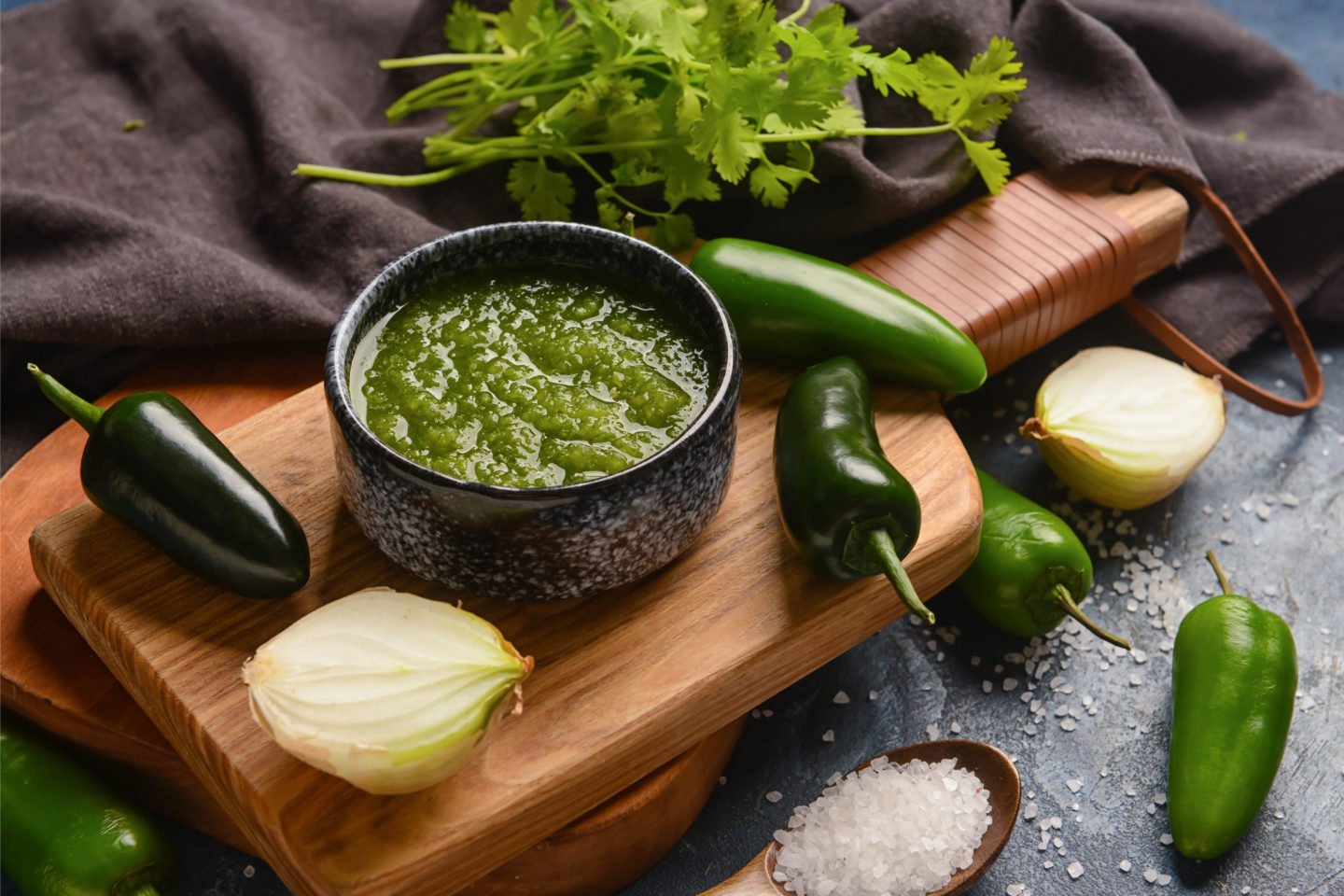 tomatilla salsa in bowl