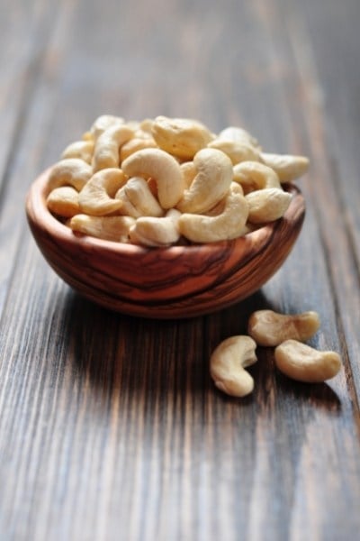 How high in FODMAPs are cashews?