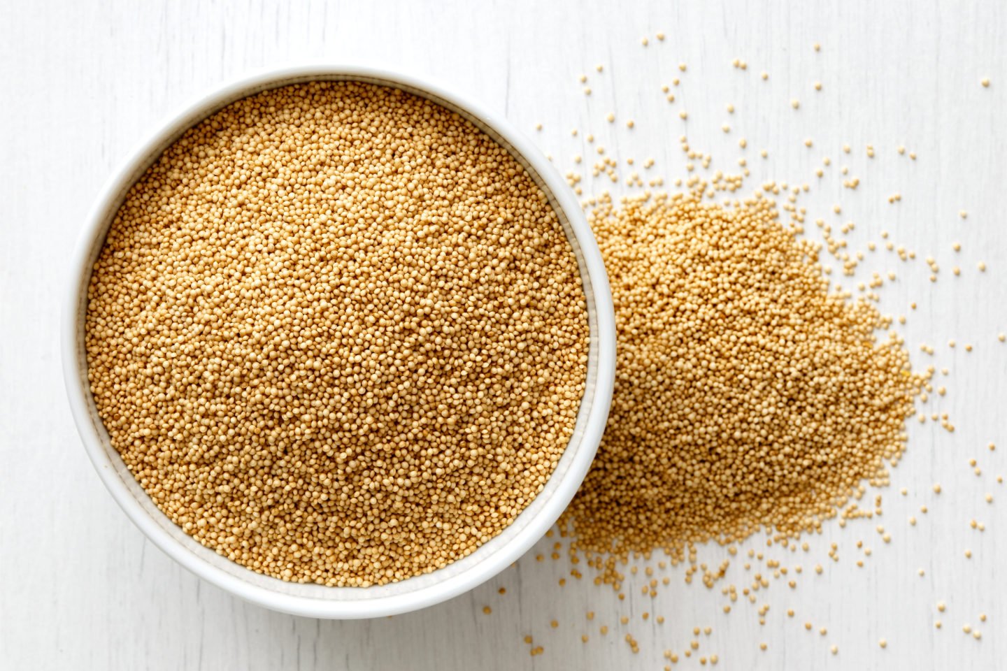 Amaranth Seeds In White Bowl