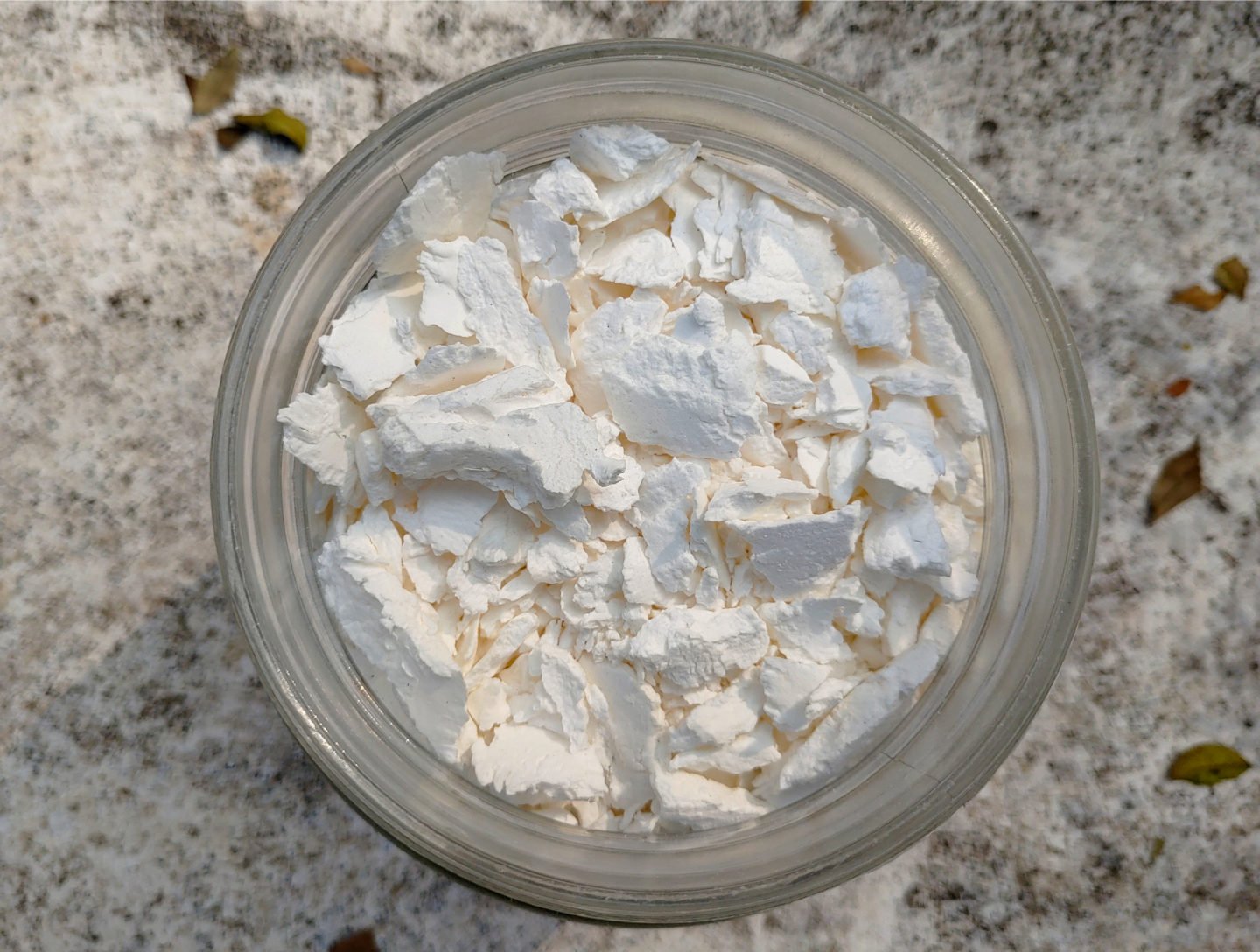 Arrowroot Powder In Opened Glass Jar