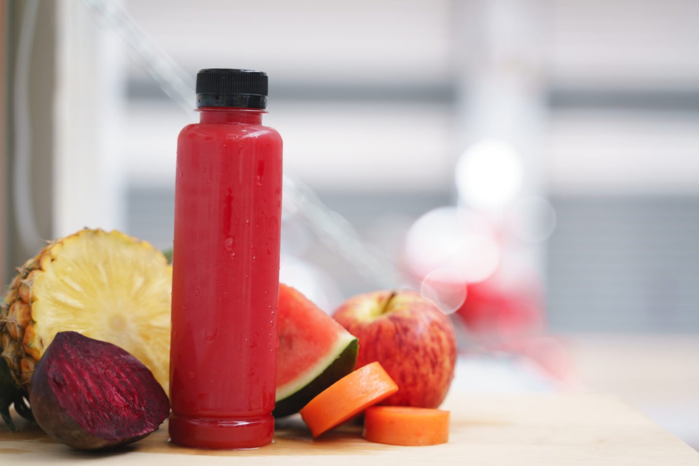 Beet Smoothie With Pineapple Apple Watermelon Carrot