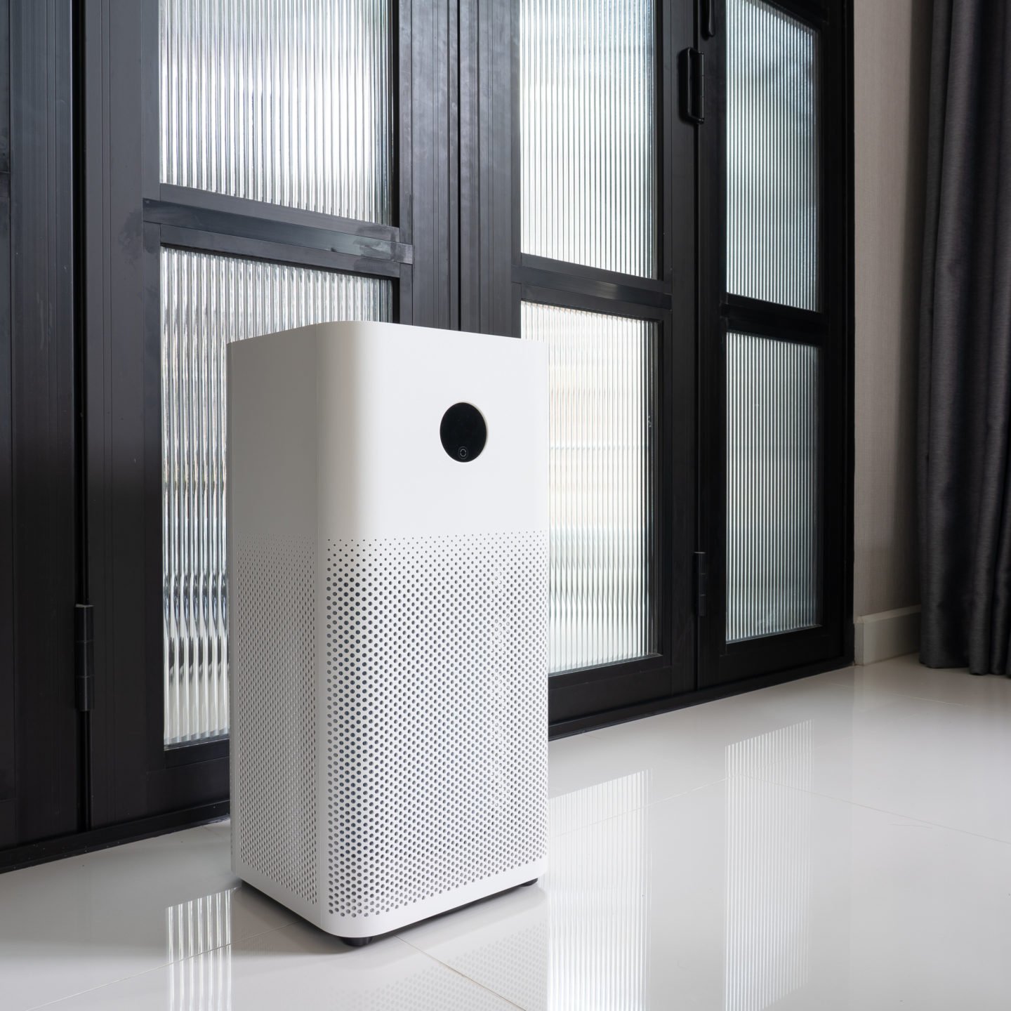 big air purifier on floor