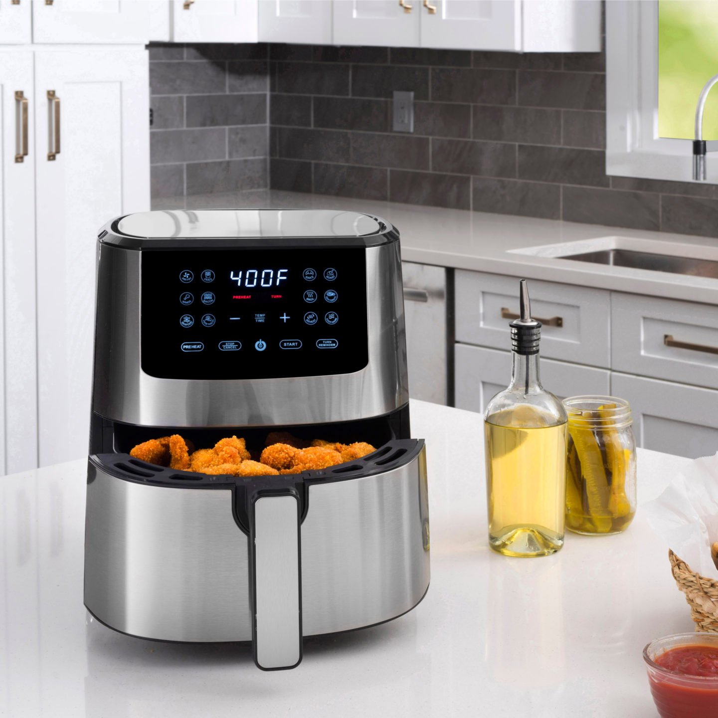 Rosewill 5.8-Qt XL Air Fryer, Healthy Cooking, Oil-Less, 1800