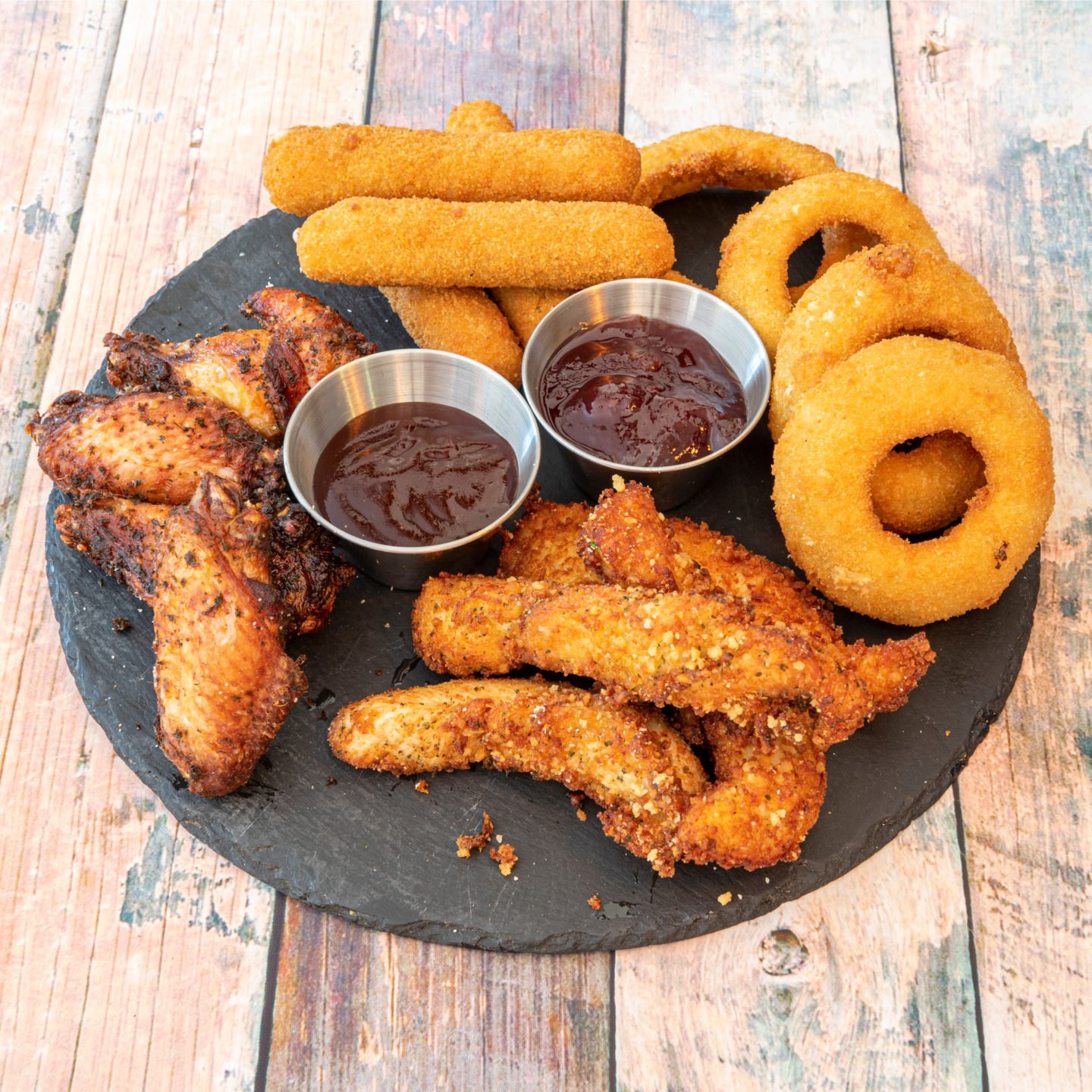 bowls of tex mex paste with appetizers