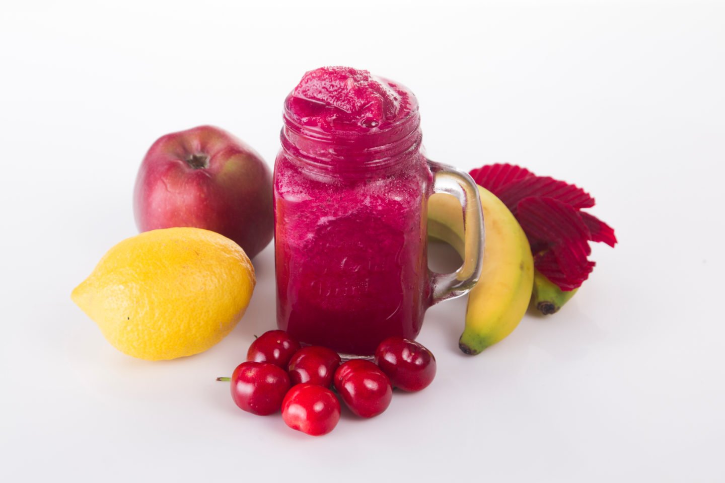 Fiber Rich Smoothie With Cherries Apple Banana