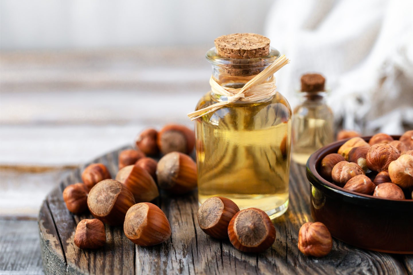 Hazelnut Extract In Glass Bottle