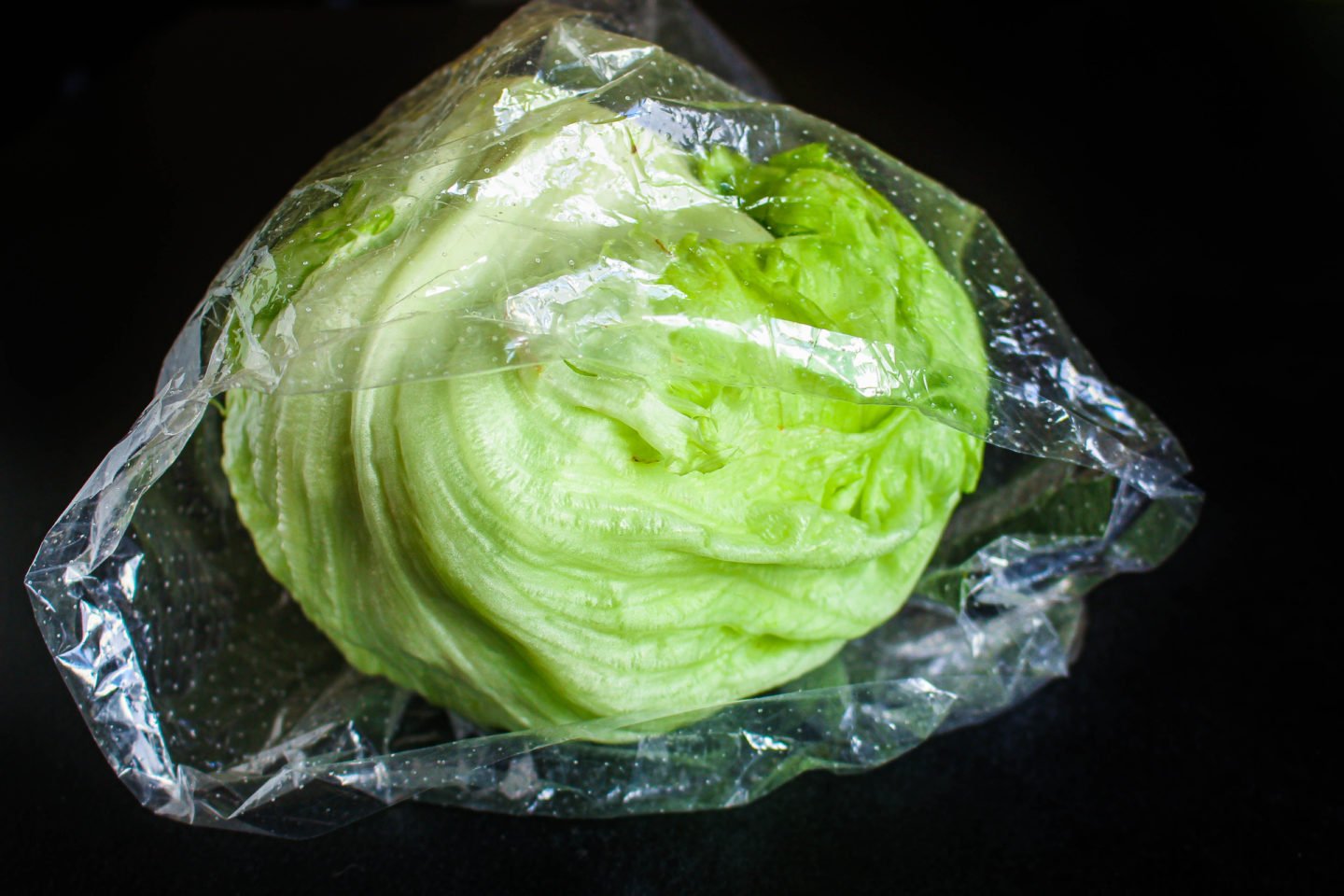 Lettuce Wrapped In Plastic
