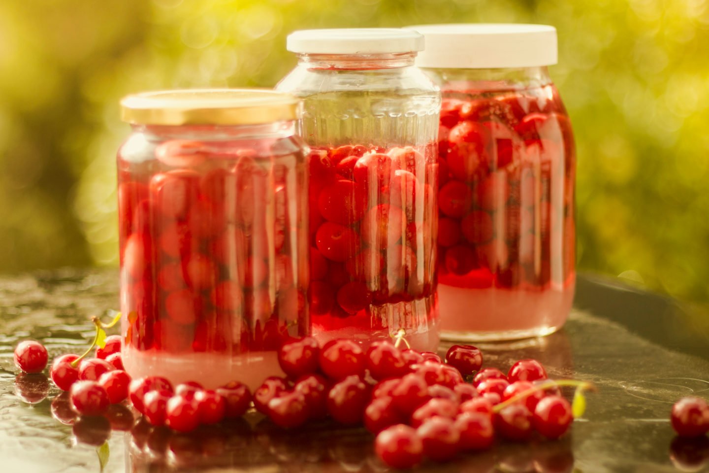 Maraschino Cherries In Jar With Syrup