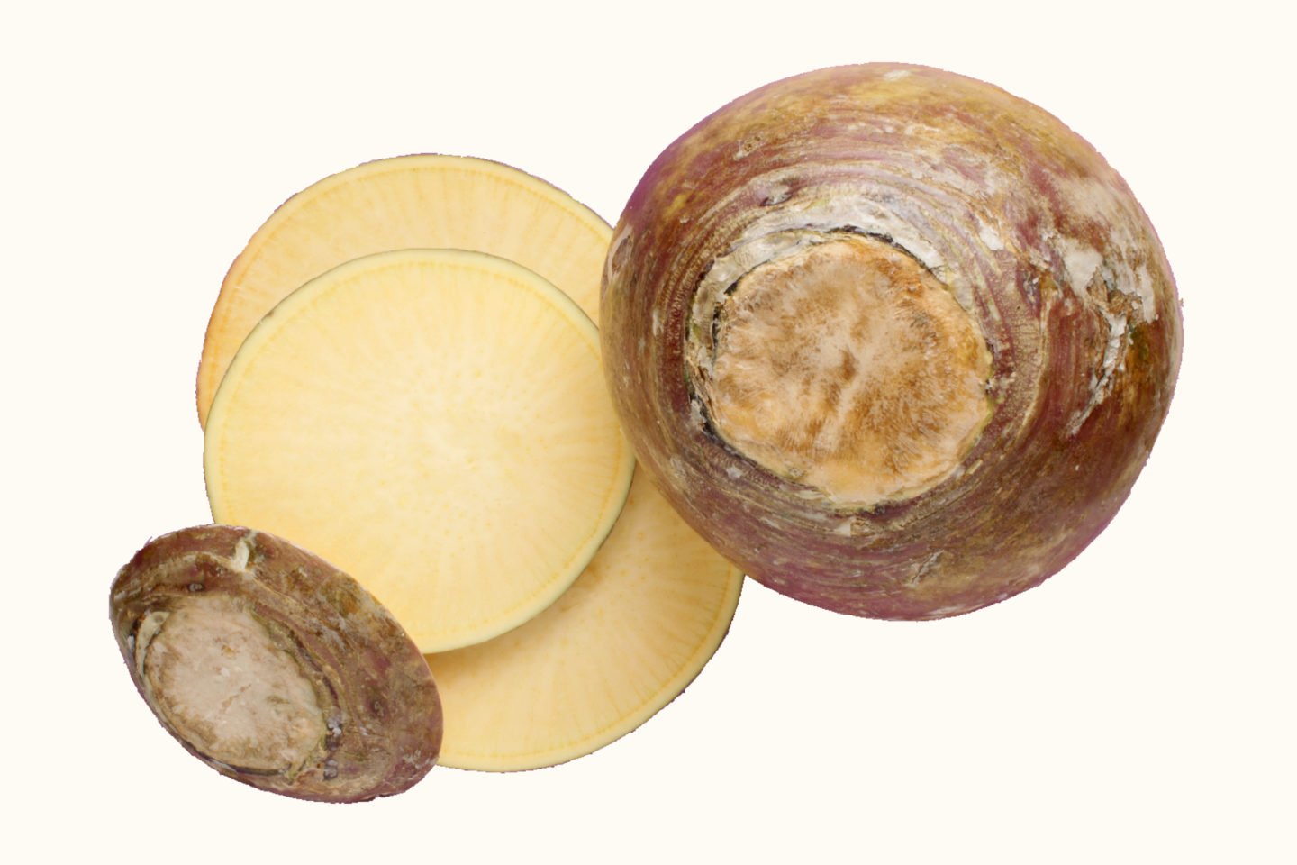 Rutabaga Slices And Whole Bulb